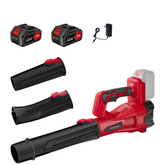 Powerful 21V Leaf Blower Dual 3.0Ah Batteries for Long Run Time