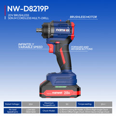 20V 4 IN 1 Multi Head Cordless Drill Set D8219P
