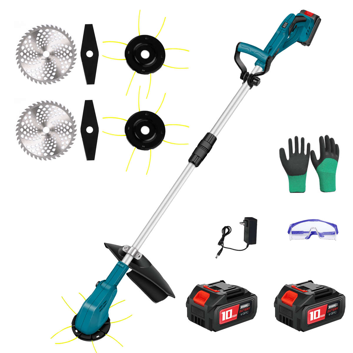 21V Cordless Brushless String Trimmer 3 In 1 W/3.0Ah Battery-1