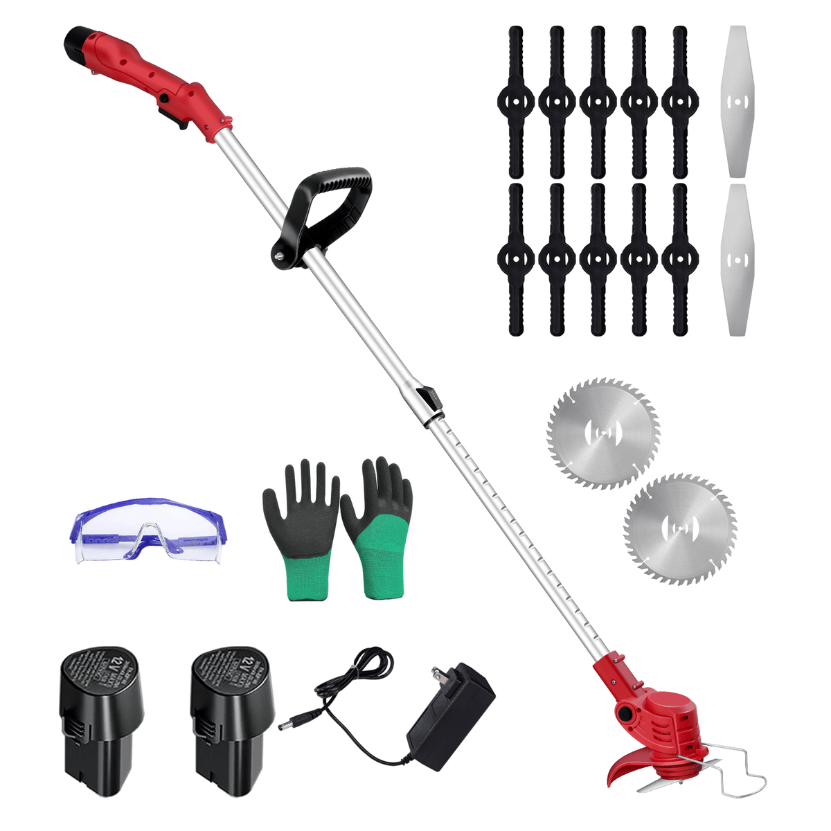 12V Cordless Electric Weed Wacker 6″ 3 In 1 W/ 3.0Ah Battery Reindeer RGL100-1