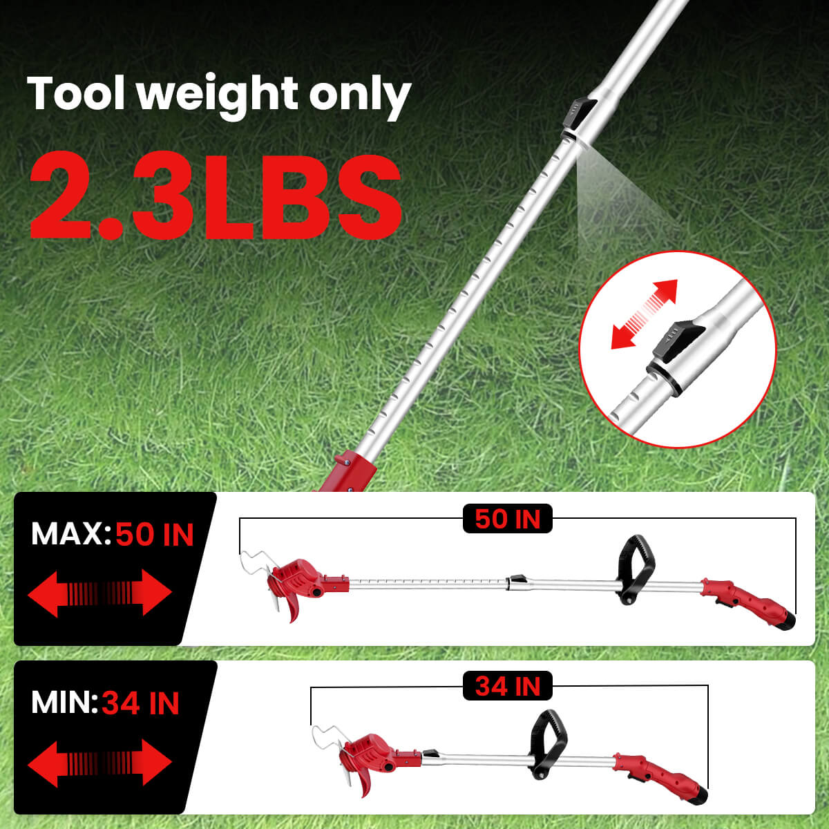 12V Cordless Electric Weed Wacker – 3-in-1 Brush Cutter & Grass Trimmer for Large Yards & Gardens-7