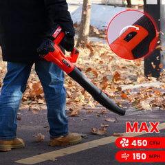 21V Electric Cordless Leaf Blower with 2*3.0Ah Batteries and Charger 6 Speed Mode for Lawn Care, Patio, Blowing Leaves-3