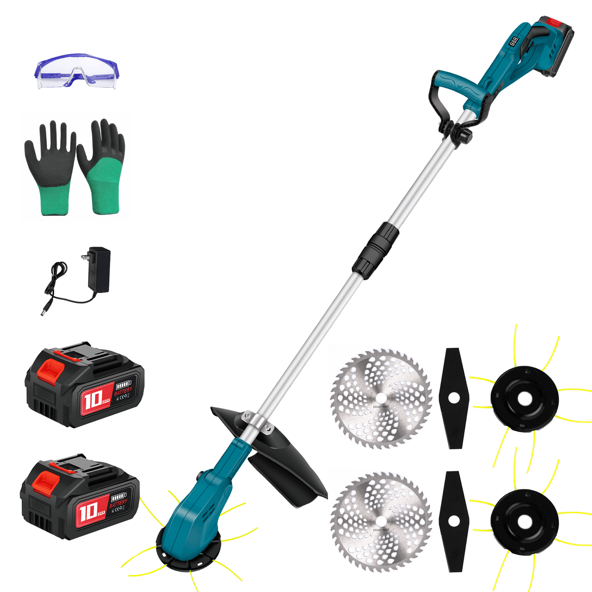 3-in-1 10" Lawn Tool with 3.0Ah Battery String & Edger Trimmer-1