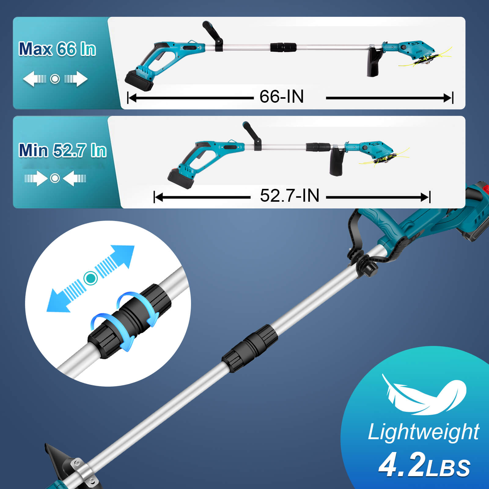 3-in-1 10" Lawn Tool with 3.0Ah Battery String & Edger Trimmer-7