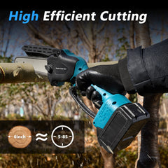 6-Inch Cordless Mini Chainsaw Perfect for DIY Projects & Yard Work-3