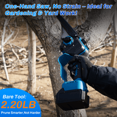 6-8 In Auto Oiler Battery-Powered Cordless Brushless Mini Chainsaw for DIY & Landscaping-3