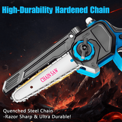 6 and 8 Brushless Motor Cordless Electric Mini Chainsaw with Auto Oiler for Garden & Yard-2