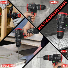 3/8" Cordless Impact Drill Driver Kit Rudolph