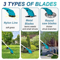 Brushless Motor Cordless String & Edger Trimmer for DIY Lawn & Yard Tool