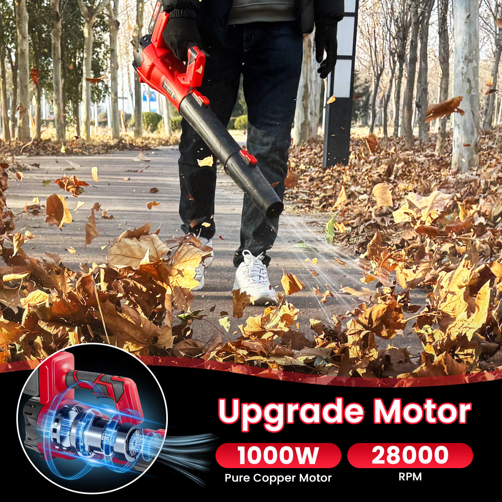 Cordless Leaf Blower for Lawn, Patio & Driveway Fast & Efficient Cleaning-2