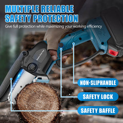 Lightweight 4in Cordless Mini Chainsaw Easy-to-Use Brushless Saw for Women & Seniors-4