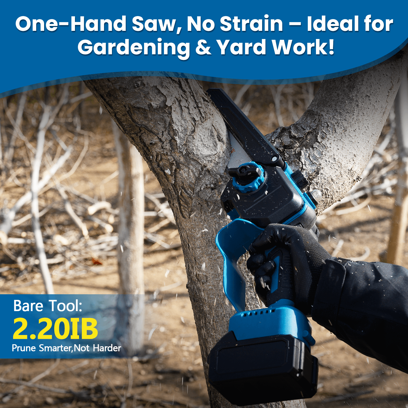 Lightweight Brushless Cordless Mini Chainsaw Easy-to-Use Brushless with Auto Oiler for Women & Seniors-6