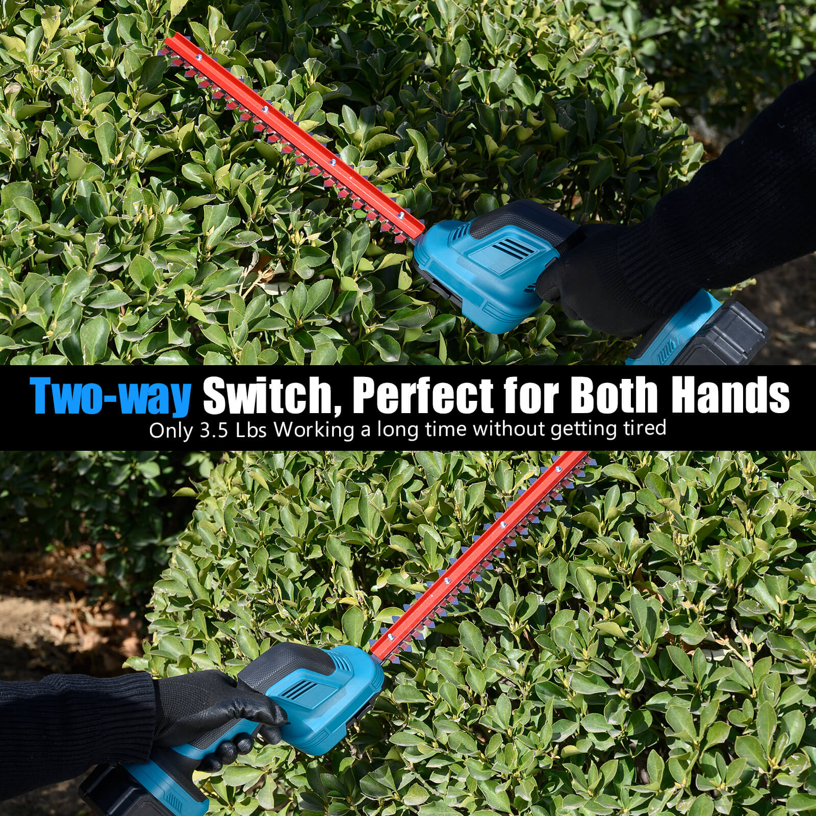 Lightweight Cordless Hedge Trimmer Easy to Use for Women & Seniors-3