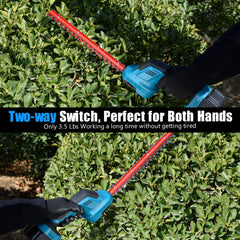 Lightweight Cordless Hedge Trimmer Easy to Use for Women & Seniors-3