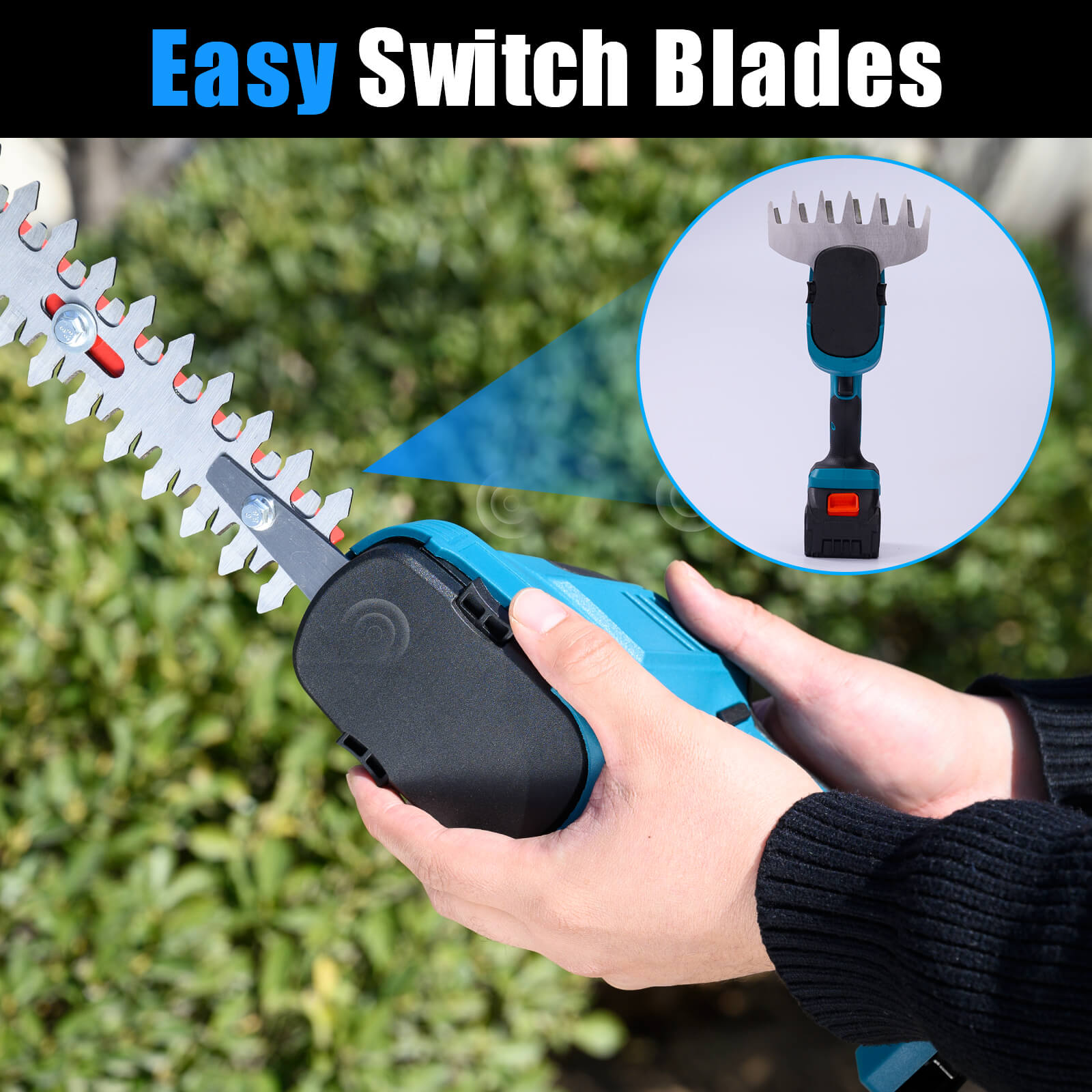 Lightweight Cordless Hedge Trimmer Easy to Use for Women & Seniors-5