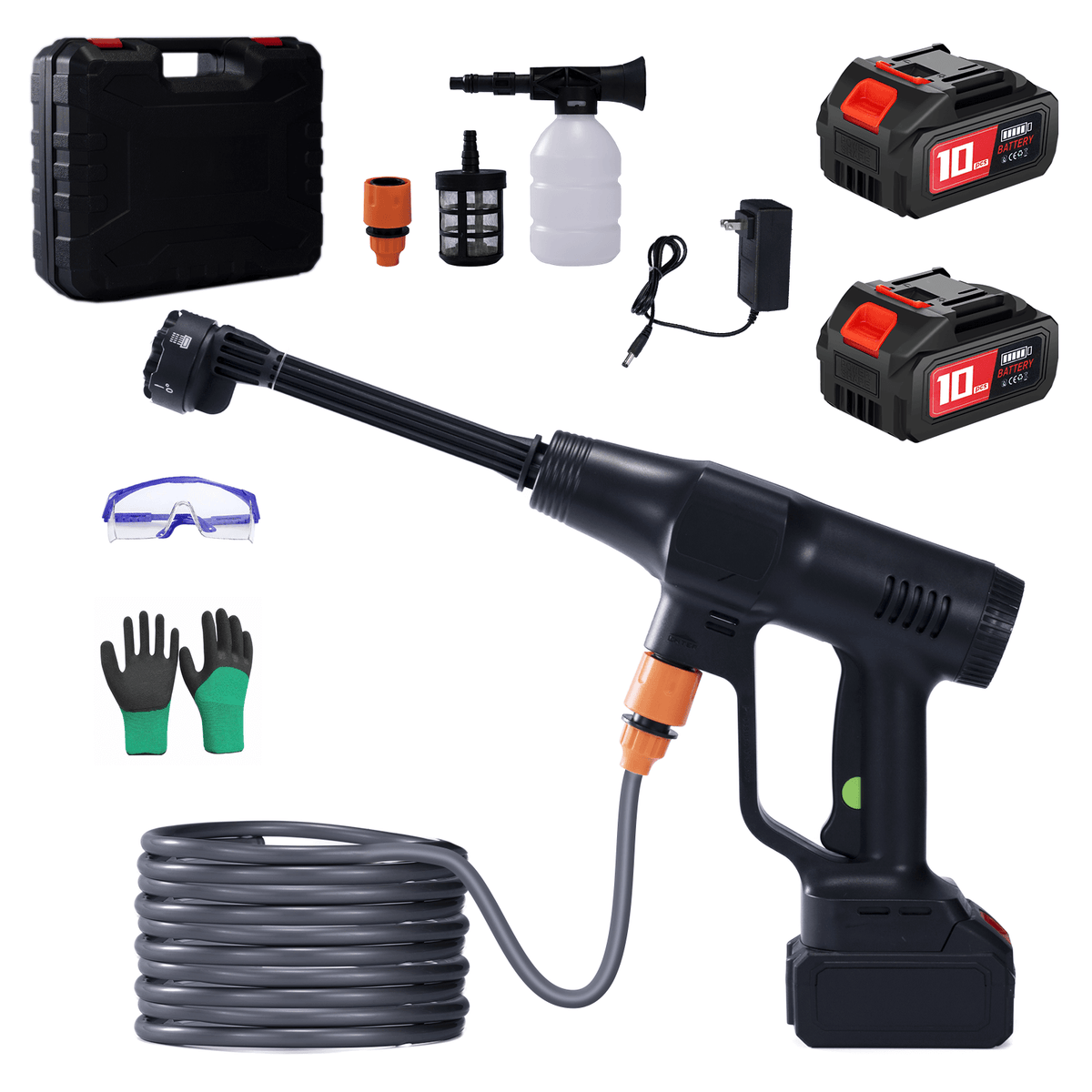 Portable Cordless Pressure Washer with 6-in-1 Nozzel Take Power Cleaning Anywhere-1