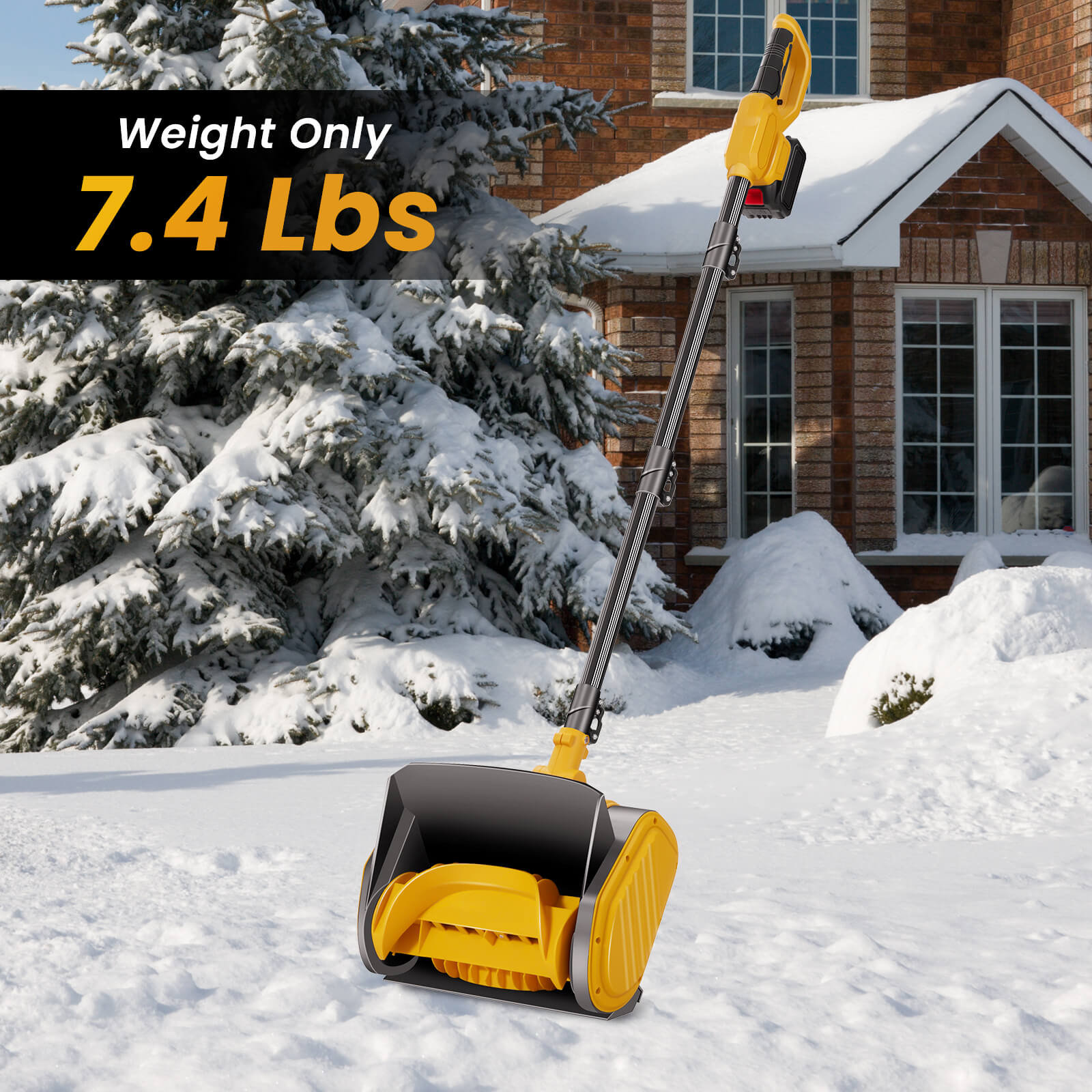 Reindeer 21V 12-Inch 20 Feet Cordless Electric Snow Thrower-4