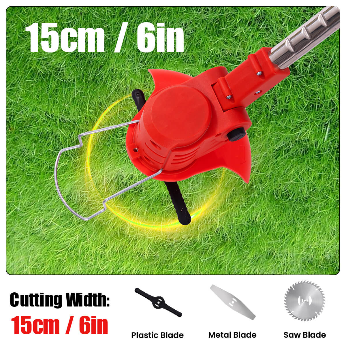Cordless Weed Wacker for DIYers – 3-in-1 Electric String Trimmer & Brush Cutter, Adjustable for Home Improvement & Landscaping-5
