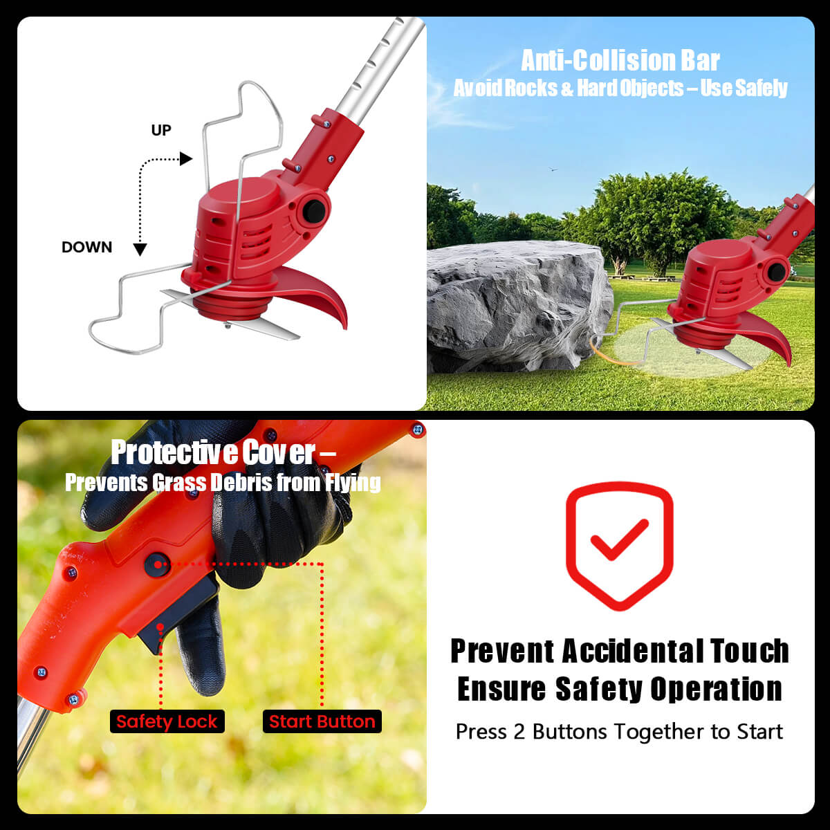 Cordless Weed Wacker for DIYers – 3-in-1 Electric String Trimmer & Brush Cutter, Adjustable for Home Improvement & Landscaping-6
