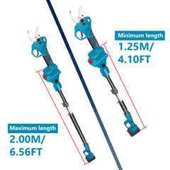 Reindeer 3 in 1 Extension Pole Cordless 6 inch Mini Chainsaw and electric pruning shears with 2 Battery for Tree Trimming-4