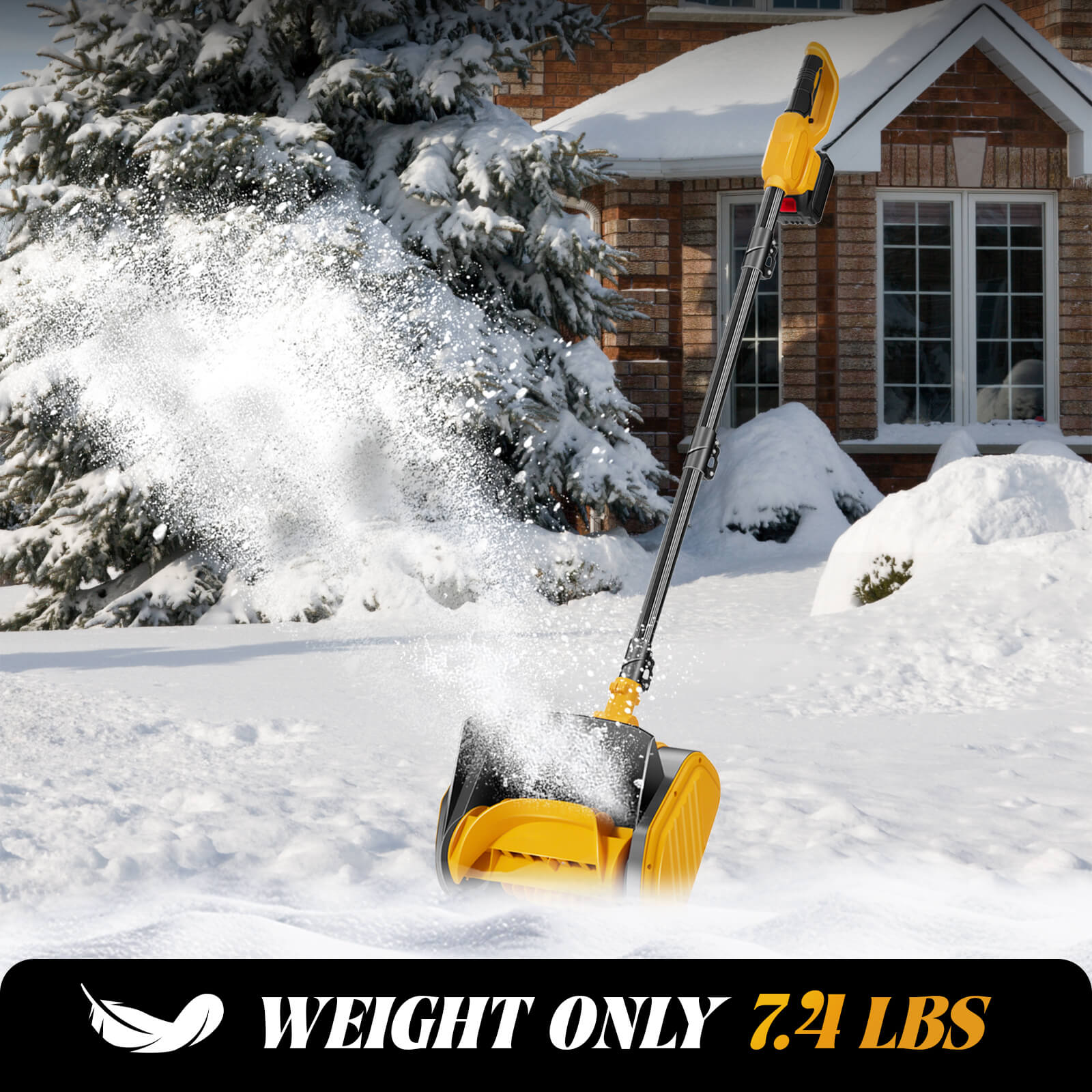 Reindeer Power Snow Shovel Cordless, Lightweight & Efficient for Driveways & Sidewalks-5