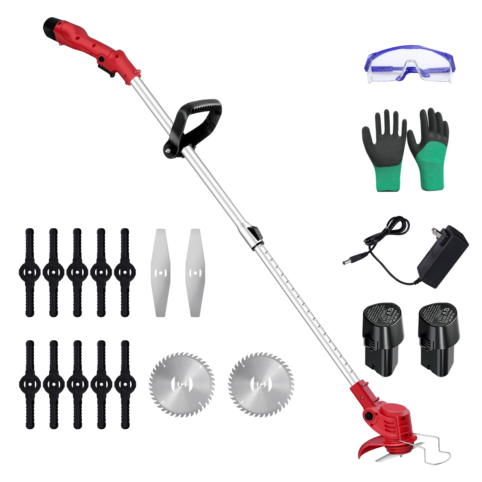Reindeer RGL100 12V Cordless Weed Wacker – 3-in-1 Lightweight Electric Grass Trimmer & Brush Cutter for Home & Garden, 6″ Blade, 3.0Ah Battery-1