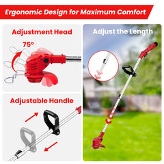 Reindeer RGL100 12V Cordless Weed Wacker – 3-in-1 Lightweight Electric Grass Trimmer & Brush Cutter for Home & Garden, 6″ Blade, 3.0Ah Battery-2