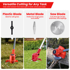 Reindeer RGL100 12V Cordless Weed Wacker – 3-in-1 Lightweight Electric Grass Trimmer & Brush Cutter for Home & Garden, 6″ Blade, 3.0Ah Battery-3