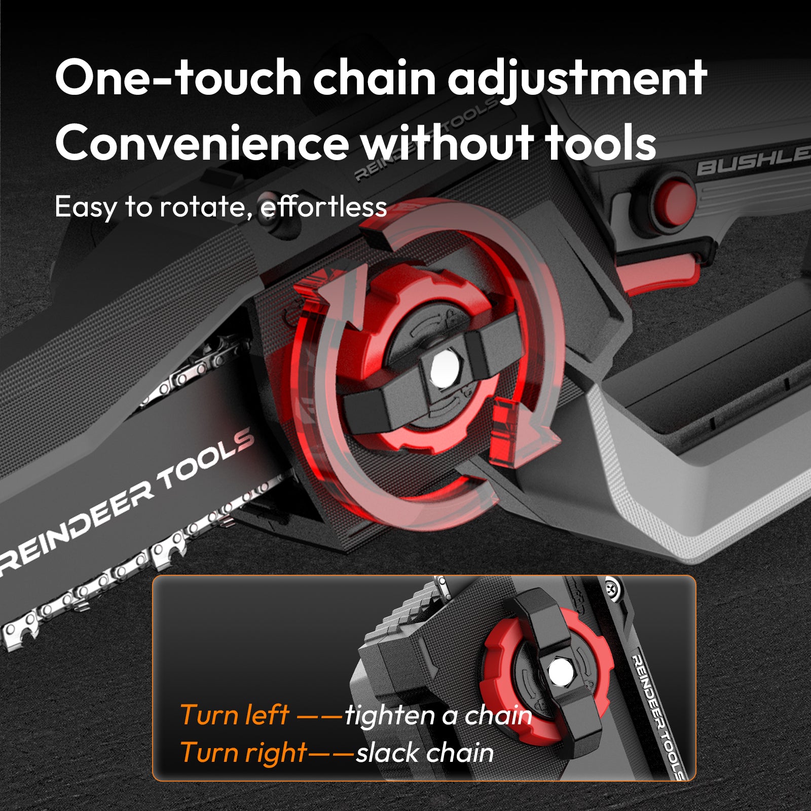 Reindeer Tools Dasher Cordless Mini Chainsaw – 6" / 8" Kit