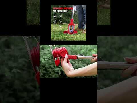 12V Reindeer RGL100 Cordless Weed Wacker – 3-in-1 Lightweight Electric Grass Trimmer & Brush Cutter for Home & Garden, 6″ Blade, 3.0Ah Battery